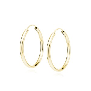 Cercei rotunzi argint placati cu aur galben Ø20 mm x 2 mm Creole DiAmanti KSZ2020EG-DIA (Argint 925‰ 1,6 g.)